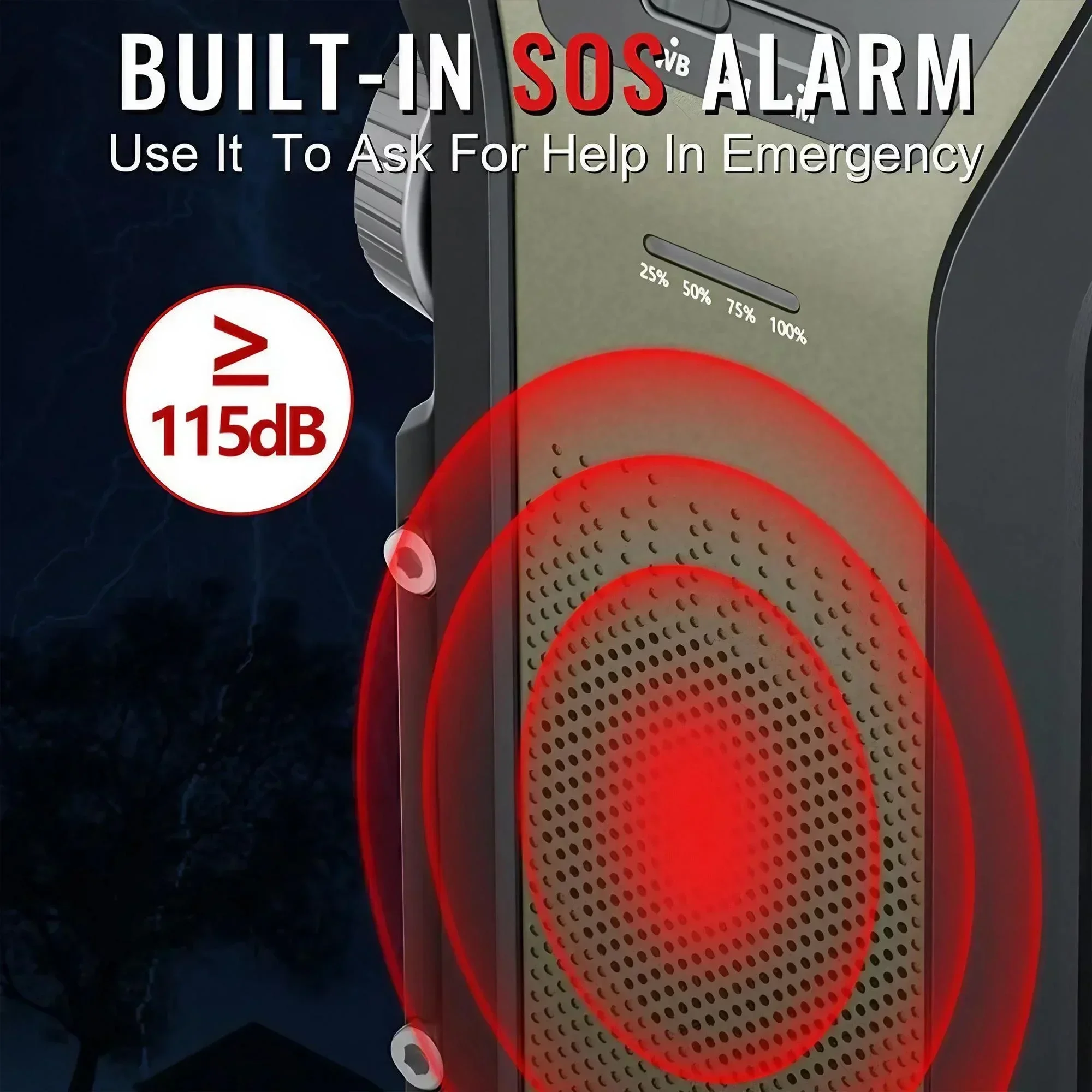 4000mAh SOS Alarm Emergency We - Solar Emergency Charger ulasan dan harga