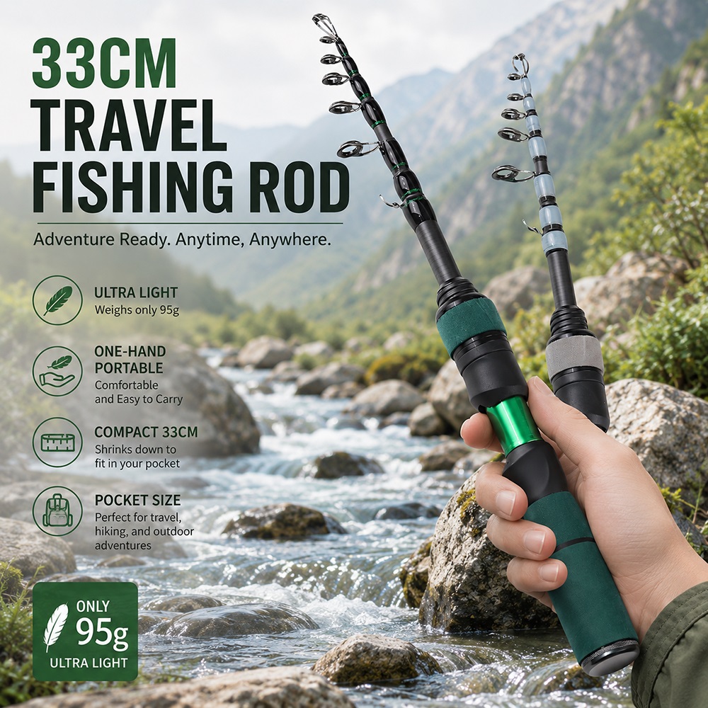 BAKAWA Mini Portable Ultra Lig - Fishing Kit Compact ulasan dan harga