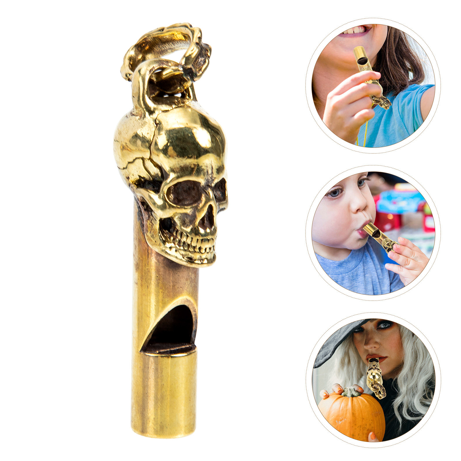 Copper Whistle Skull Head Shap - Emergency Whistle Loud ulasan dan harga